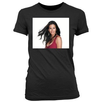 Courteney Cox Women's Junior Cut Crewneck T-Shirt