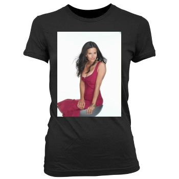 Courteney Cox Women's Junior Cut Crewneck T-Shirt