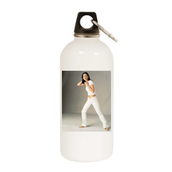 Courteney Cox White Water Bottle With Carabiner