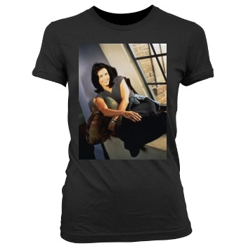 Courteney Cox Women's Junior Cut Crewneck T-Shirt