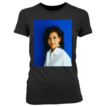 Courteney Cox Women's Junior Cut Crewneck T-Shirt