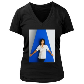 Courteney Cox Women's Deep V-Neck TShirt