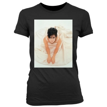 Courteney Cox Women's Junior Cut Crewneck T-Shirt