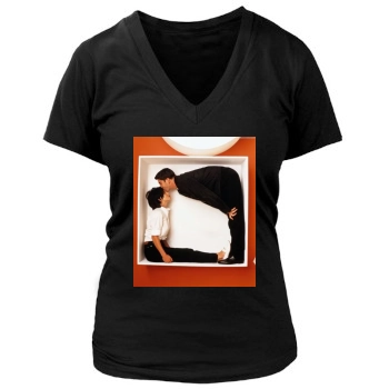 Courteney Cox Women's Deep V-Neck TShirt