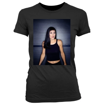 Courteney Cox Women's Junior Cut Crewneck T-Shirt