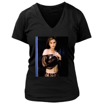 Courteney Cox Women's Deep V-Neck TShirt