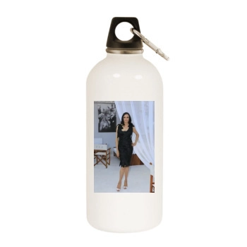 Famke Janssen White Water Bottle With Carabiner