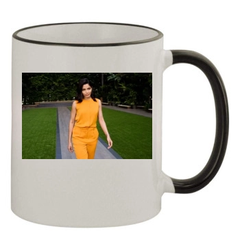 Freida Pinto 11oz Colored Rim & Handle Mug