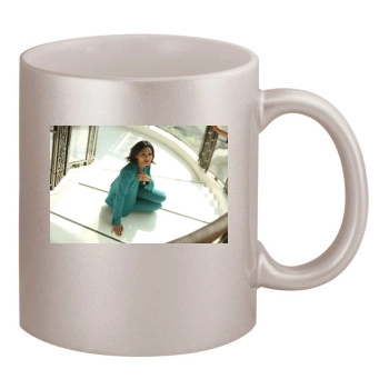 Freida Pinto 11oz Metallic Silver Mug