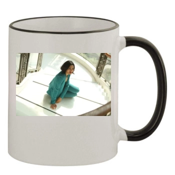 Freida Pinto 11oz Colored Rim & Handle Mug