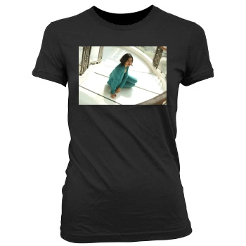 Freida Pinto Women's Junior Cut Crewneck T-Shirt