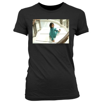 Freida Pinto Women's Junior Cut Crewneck T-Shirt