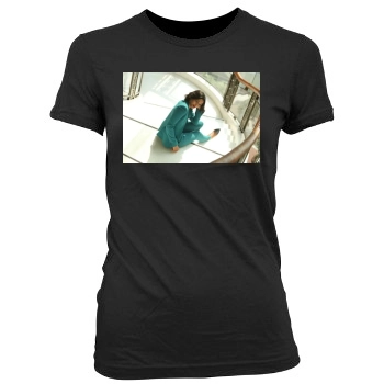 Freida Pinto Women's Junior Cut Crewneck T-Shirt