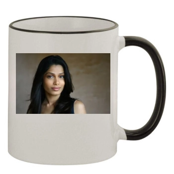 Freida Pinto 11oz Colored Rim & Handle Mug