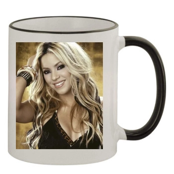 Shakira 11oz Colored Rim & Handle Mug