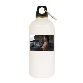 Edita Vilkeviciute White Water Bottle With Carabiner