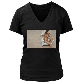 Edita Vilkeviciute Women's Deep V-Neck TShirt