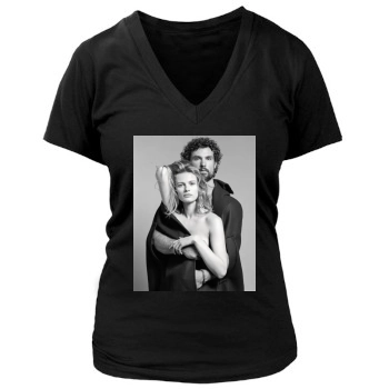 Edita Vilkeviciute Women's Deep V-Neck TShirt