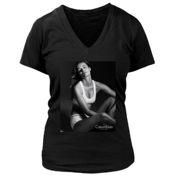 Edita Vilkeviciute Women's Deep V-Neck TShirt