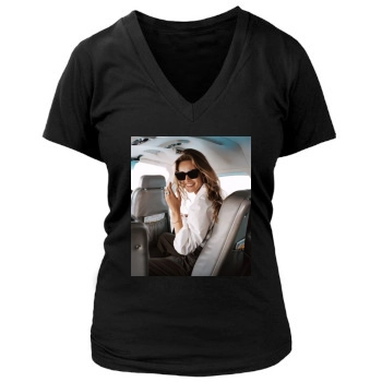 Edita Vilkeviciute Women's Deep V-Neck TShirt