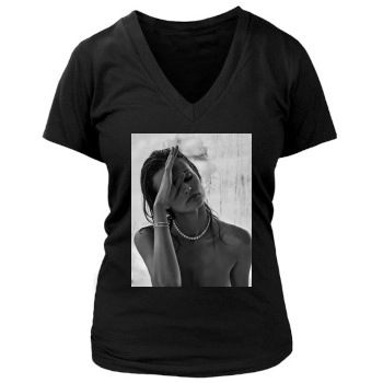 Edita Vilkeviciute Women's Deep V-Neck TShirt