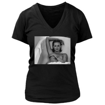 Edita Vilkeviciute Women's Deep V-Neck TShirt