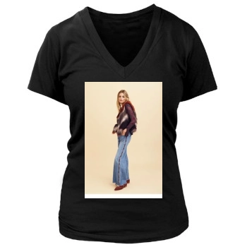 Edita Vilkeviciute Women's Deep V-Neck TShirt