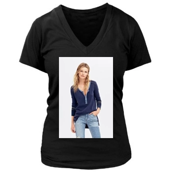 Edita Vilkeviciute Women's Deep V-Neck TShirt