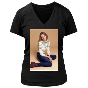 Edita Vilkeviciute Women's Deep V-Neck TShirt