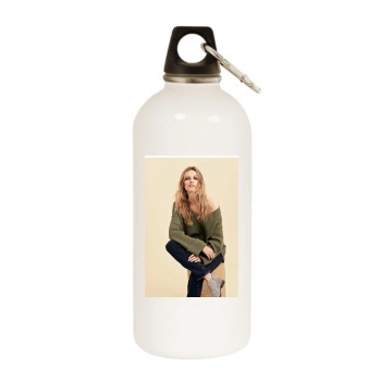 Edita Vilkeviciute White Water Bottle With Carabiner