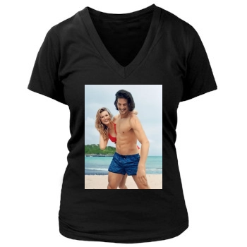 Edita Vilkeviciute Women's Deep V-Neck TShirt