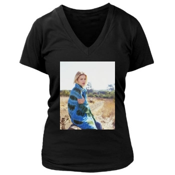 Elisha Cuthbert Women's Deep V-Neck TShirt