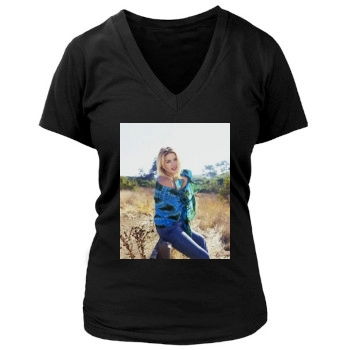 Elisha Cuthbert Women's Deep V-Neck TShirt