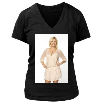 Elisha Cuthbert Women's Deep V-Neck TShirt