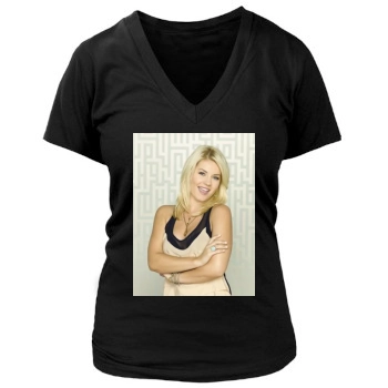 Elisha Cuthbert Women's Deep V-Neck TShirt