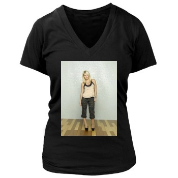 Elisha Cuthbert Women's Deep V-Neck TShirt