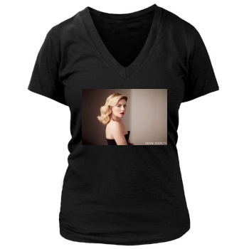 Elisha Cuthbert Women's Deep V-Neck TShirt