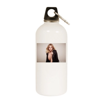 Elisha Cuthbert White Water Bottle With Carabiner