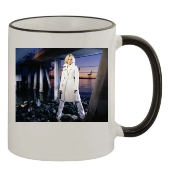 Elisha Cuthbert 11oz Colored Rim & Handle Mug