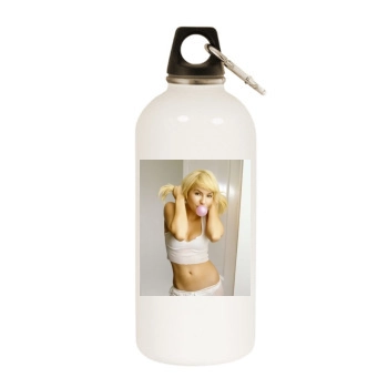 Elisha Cuthbert White Water Bottle With Carabiner