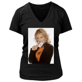 Elisha Cuthbert Women's Deep V-Neck TShirt