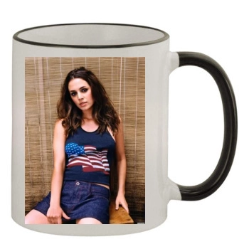 Eliza Dushku 11oz Colored Rim & Handle Mug