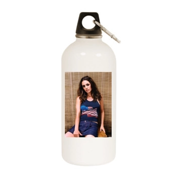 Eliza Dushku White Water Bottle With Carabiner