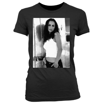 Eliza Dushku Women's Junior Cut Crewneck T-Shirt