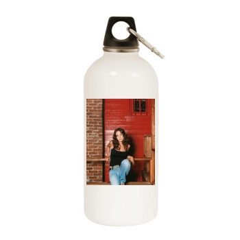 Eliza Dushku White Water Bottle With Carabiner