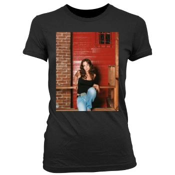 Eliza Dushku Women's Junior Cut Crewneck T-Shirt