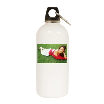 Eliza Dushku White Water Bottle With Carabiner