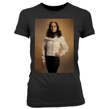 Eliza Dushku Women's Junior Cut Crewneck T-Shirt