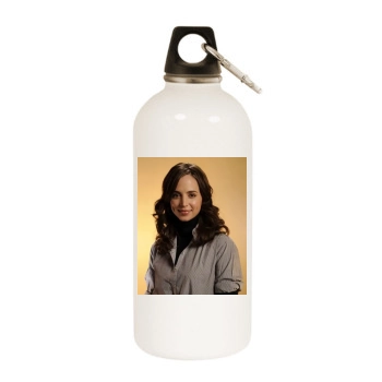 Eliza Dushku White Water Bottle With Carabiner