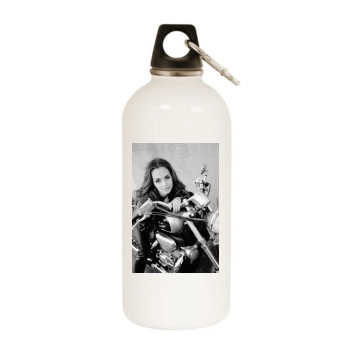 Eliza Dushku White Water Bottle With Carabiner